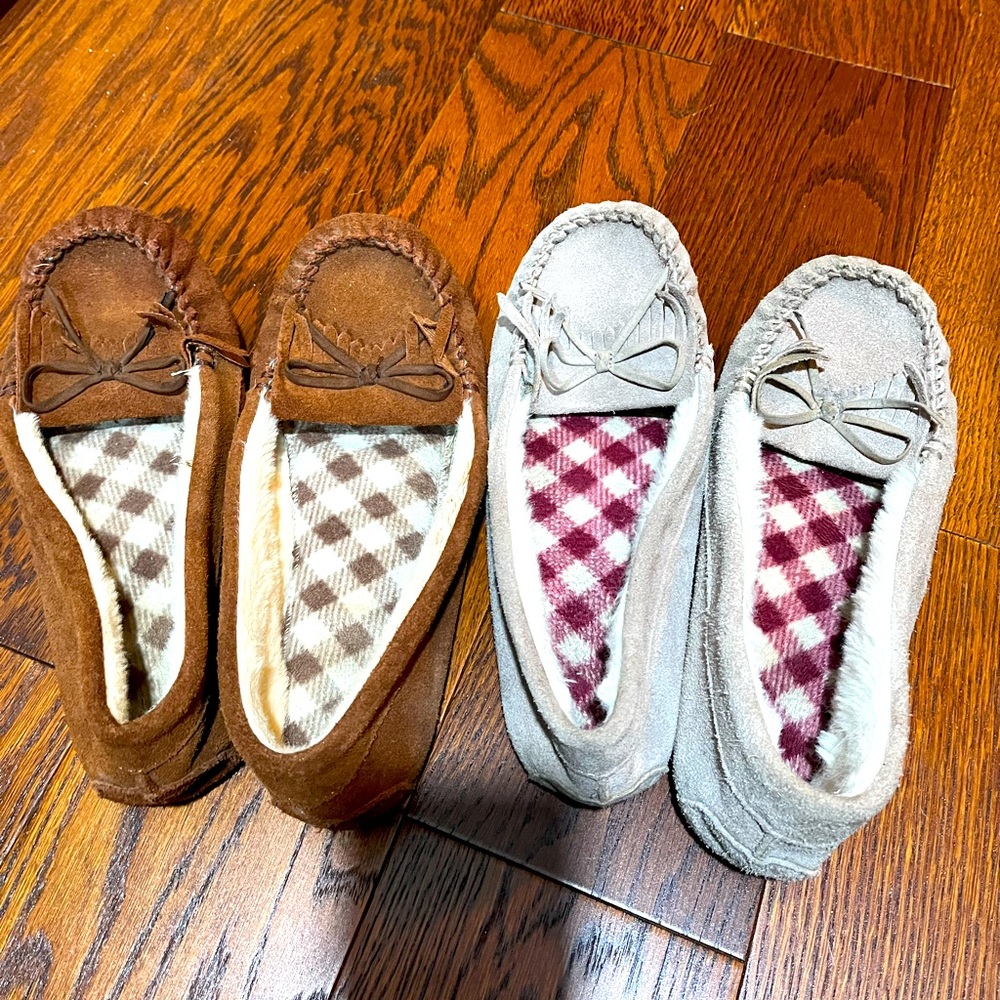2 pair. Moccasins size 7/8